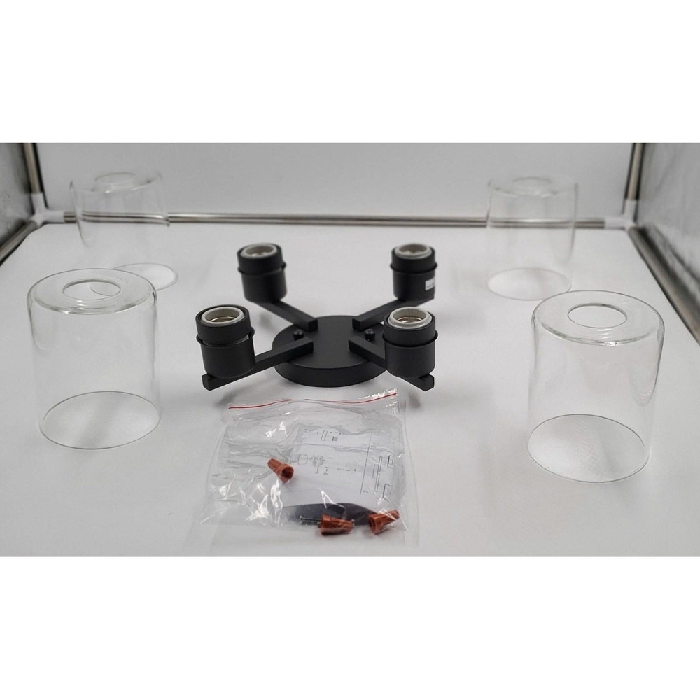 Diduio Kitchen Light Fixtures Ceiling Black Semi Flush Mount Ceiling Light‎